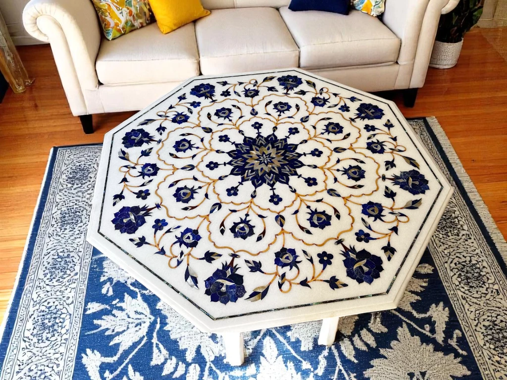 Stylish Oval Wood Epoxy Live Edge Coffee Table for Sale